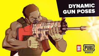 Easy Tips Drawing Dynamic Pose Holding Weapons | NEW PUBG MOBILE GUN SKINS