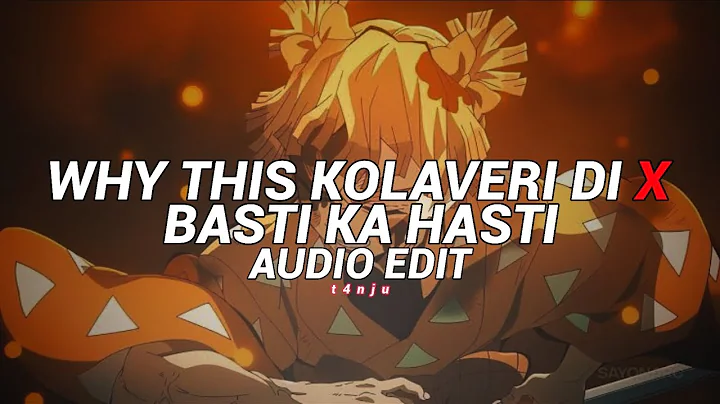 why this kolaveri di x basti ka hasti ft. divine x mc stan [edit audio]
