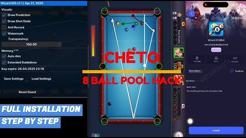 How to install cheto wizard 8 ball pool Hack in ios step by step full video latest update 56.14.1