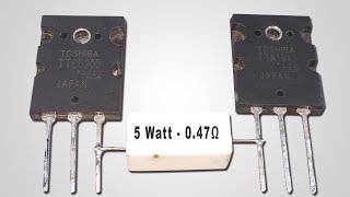 How To Make Mini Powerful Amplifier - DC 20v || 2sc5200+2sa1943