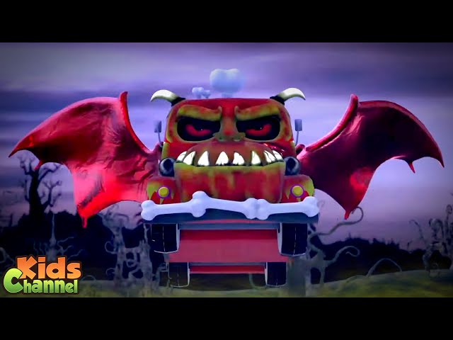 Halloween Night | Scary Videos for Children | Monster Truck Dan Car Cartoons by Kids Channel class=