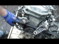 How to check and replace drive belt Toyota Corolla VVT-i engine. Serpentine belt.