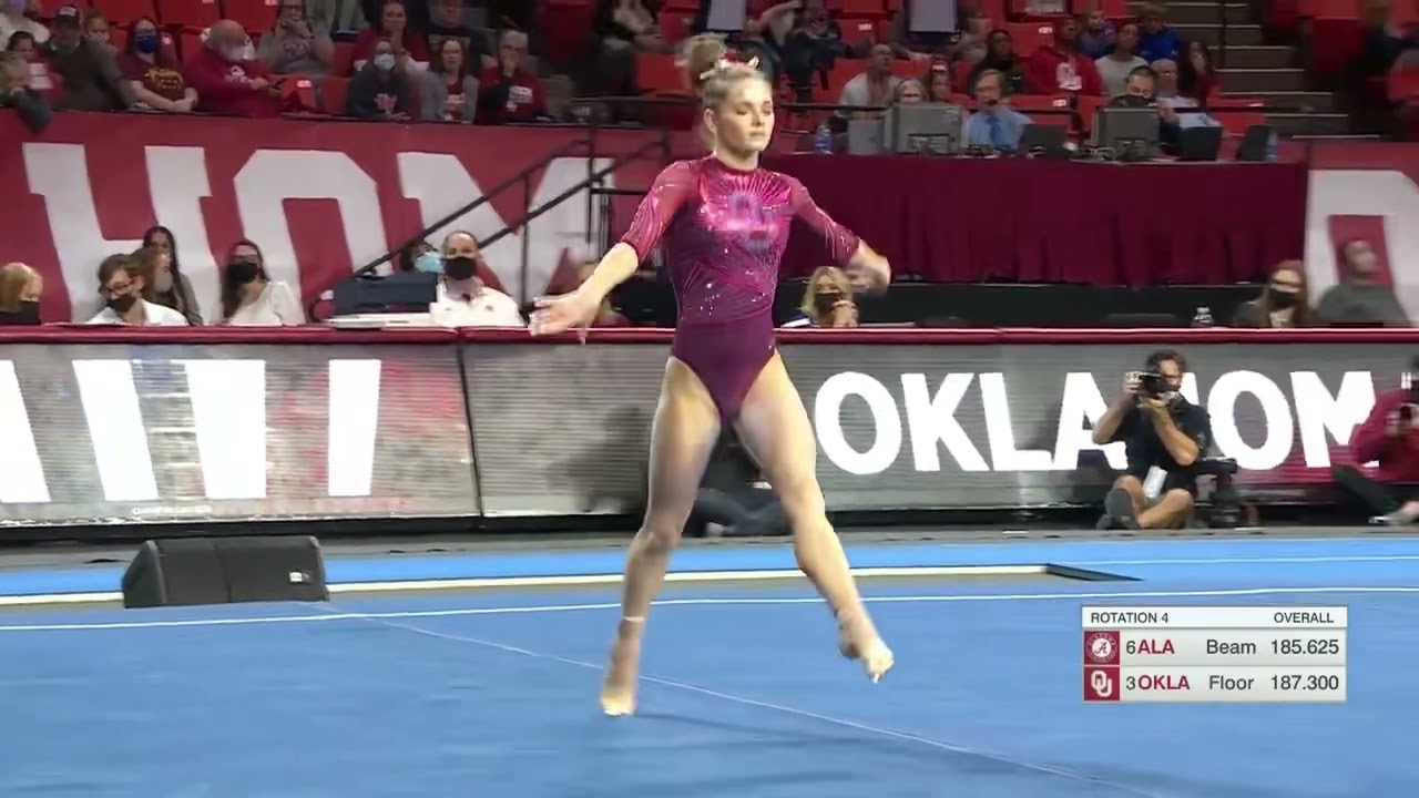 Jordan Bowers (Oklahoma) Floor 2022 vs Alabama 9.925 YouTube