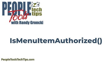 IsMenuItemAuthorized()