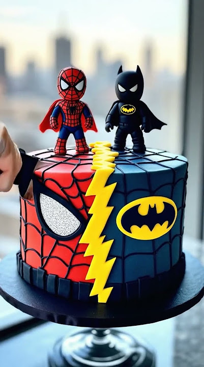 Spider Man vs Batman Cake! 🕷️🦇 Who Would YOU Pick First