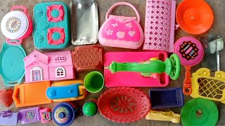 Diy unboxing kitchen Set l kitchen plastic set | mini cooking Kitchen set | Plastic Kitchen set | 56