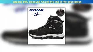 Review BONA New Hot Style Men Hiking Shoes Winter Outdoor Walking Jogging Shoes Mountain Sport Boot