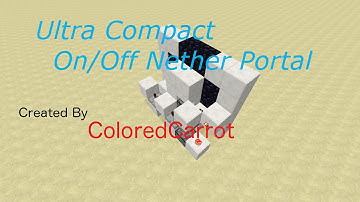 Minecraft -- Very Compact On/Off Nether Portal v2 (WITH A LEVER)