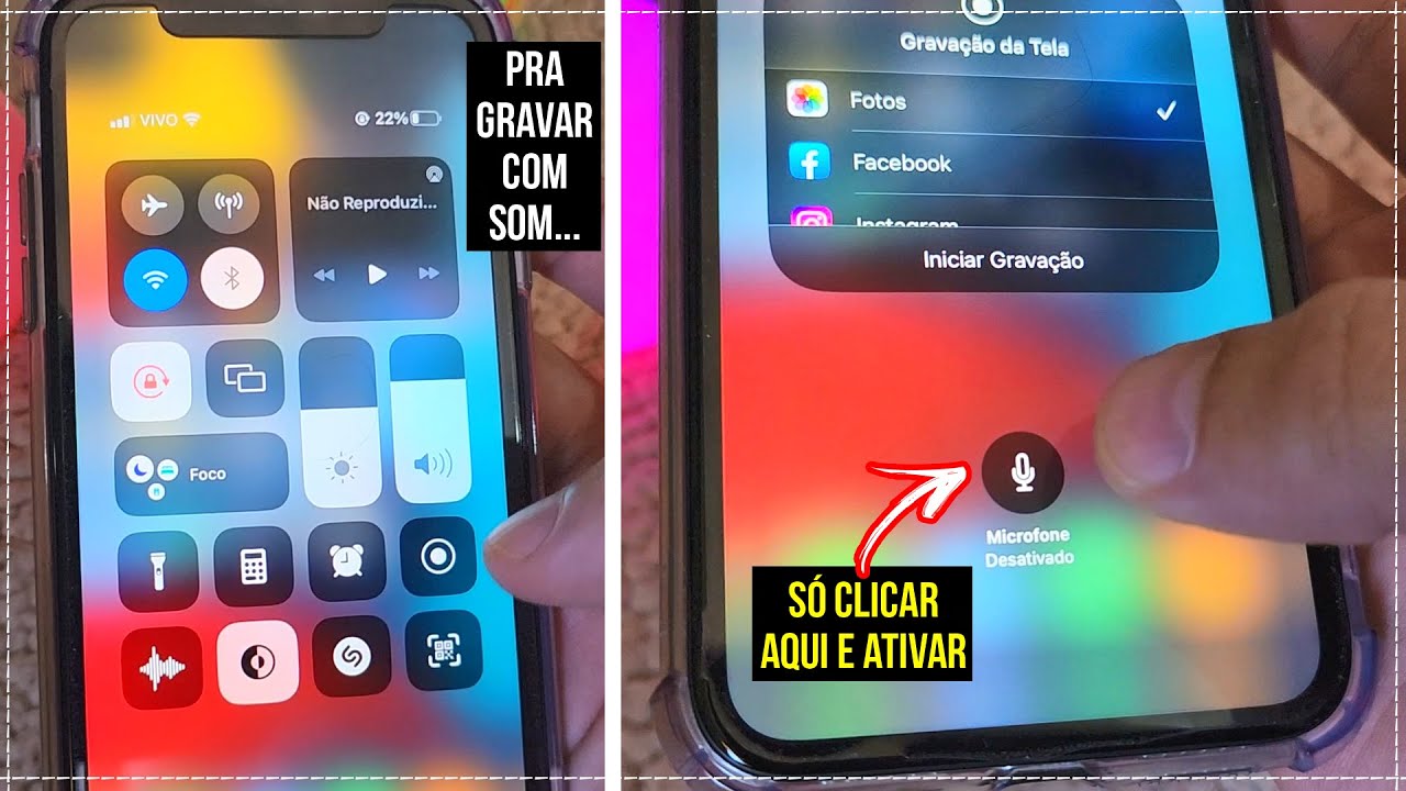 GRAVADOR DE TELA DO IPHONE SEM SOM | COMO ATIVAR O ÁUDIO DE UMA ...