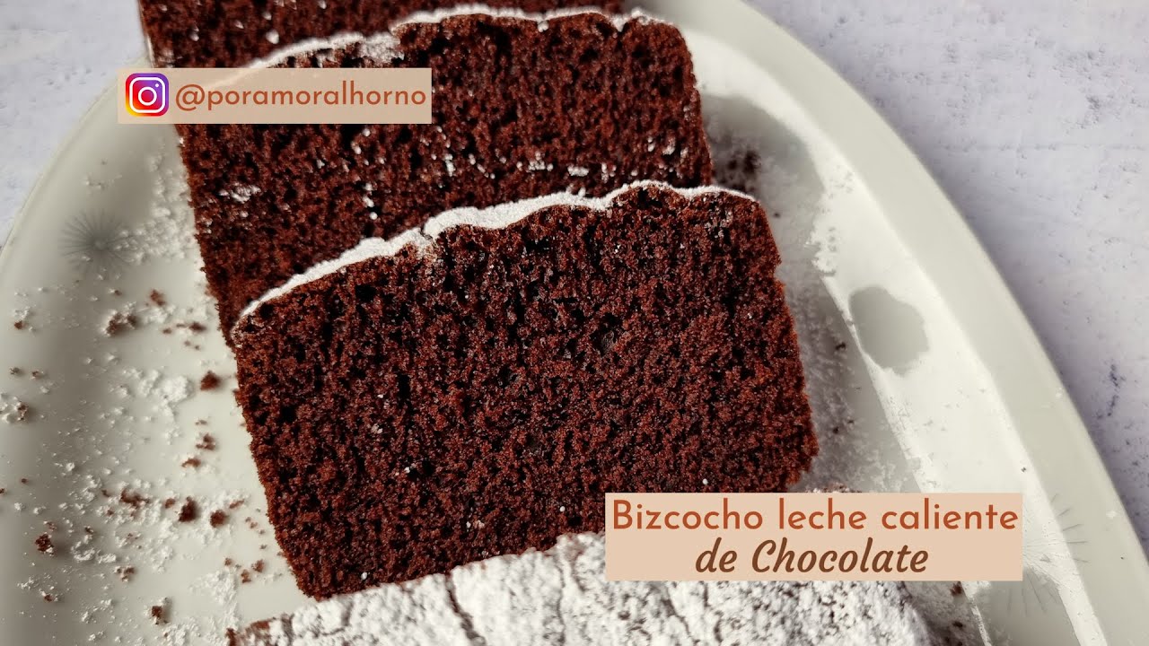 Bizcocho leche caliente chocolate