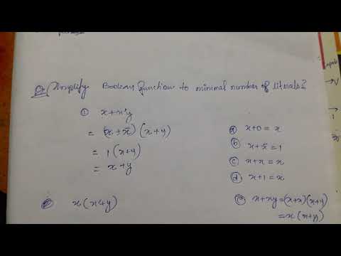 2nd Boolean Function To Minimal Literals