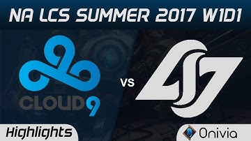 C9 vs CLG Highlights Game 3 NA LCS Summer 2017 Cloud9 vs Counter Logic Gaming by Onivia