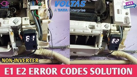 E1 E2 Error Codes Voltas Non-inverter ac