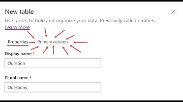 Properly configure a Dataverse table primary column