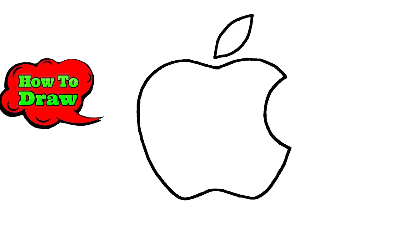 How To Draw Apple Logo - Step By Step | Apple Logo Drawing Easy - YouTube
