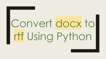 Convert docx to rtf Using Python