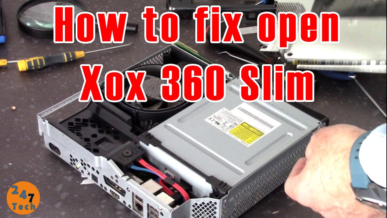 How to open XBox 360 Slim version to reach DVD ROM, Hard Drive and Fan