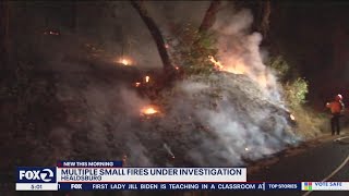 Suspicious fires started around Healdsburg