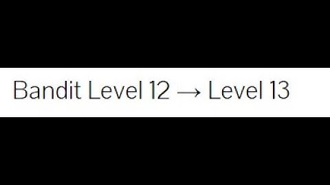 Overthewire: Bandit WalkThrough Level 12 to Level 13