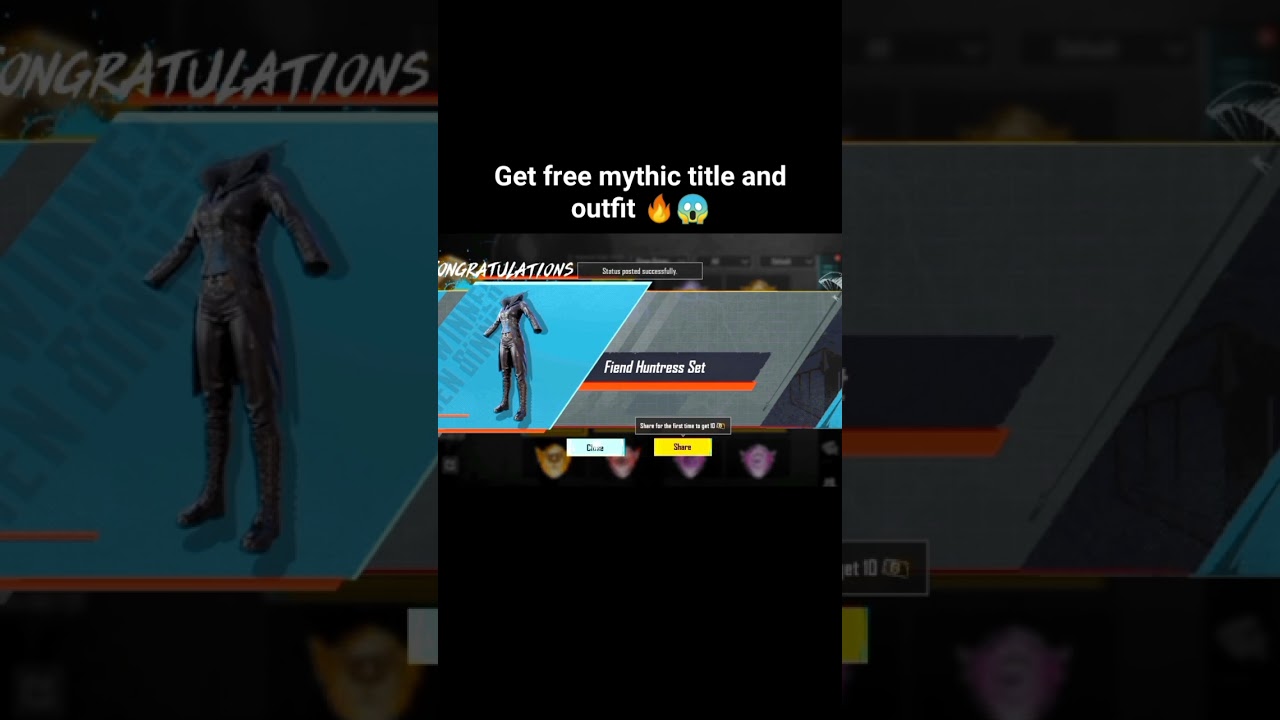 Get free mythic title and outfit 🔥😱 