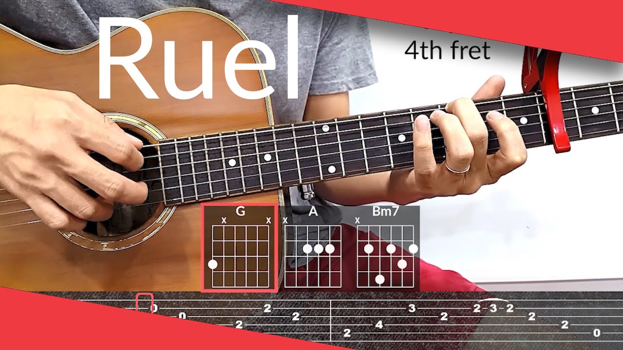 Distance Ruel distance (Ruel) Guitar Tutorial | Tab, Chords - YouTube