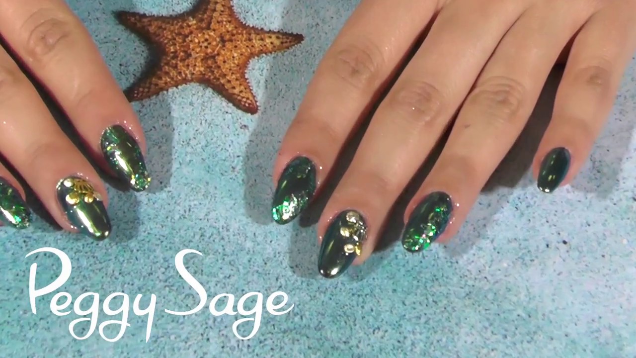 make-up air units TUTO nail art Mermaid