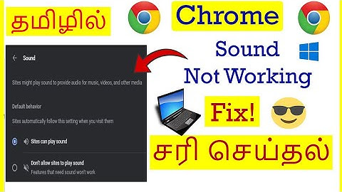 How to Fix Sound Not Working Problem in Google Chrome Windows Computer Tamil | VividTech