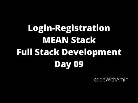 Login-Registration Mean Stack Full Stack Development Day 09