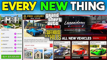 EVERYTHING NEW Added In The GTA Online A Safehouse In The Hills DLC! (GTA 5 Mansions Update)