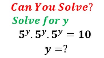 Solve for y in this Tricky Exponential Equation | USA Can You Solve This?