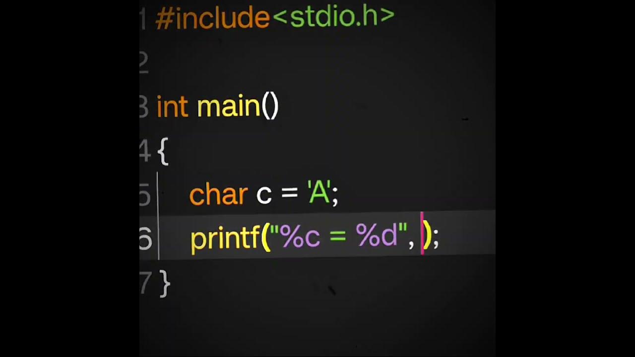 How to find ascii value in c coding programming c edit shorts