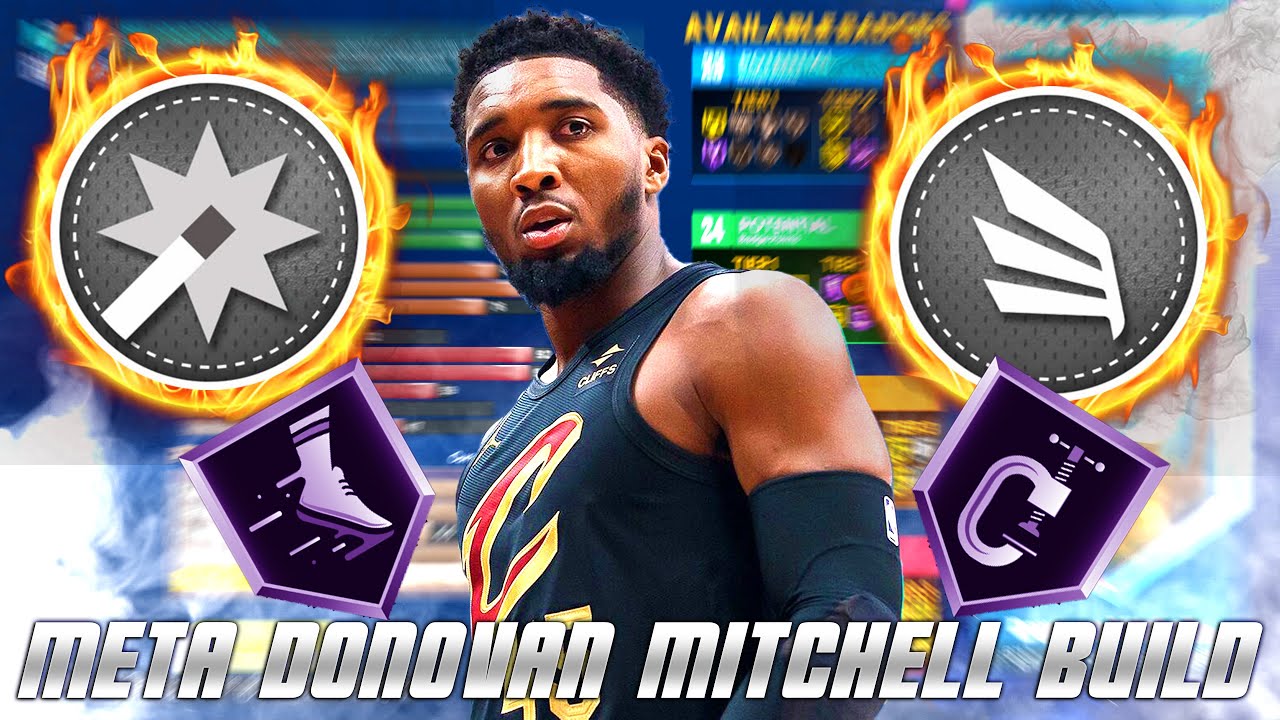 META 100 BADGE DONOVAN MITCHELL 71 POINTS BUILD NBA 2K23 (GOLD CLAMPS