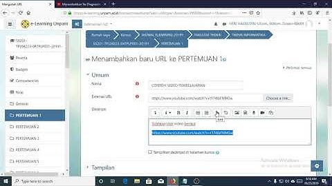 Menambahkan Video Pembelajaran