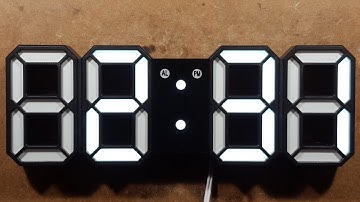 Inside a large "3D" digital clock.