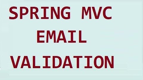 Spring Mvc Email Validation