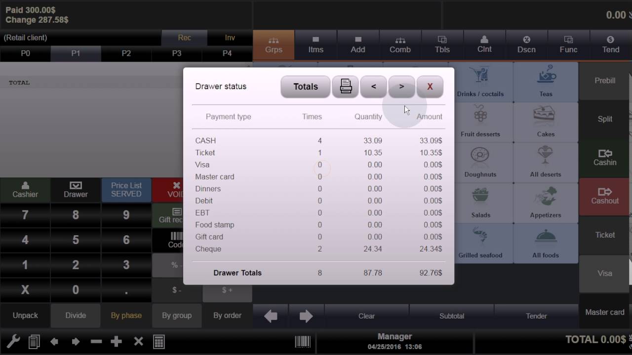 View drawer status YouTube