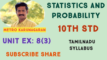 10th Std Maths Unit Exercise 8(3) The Freq dist is given below has a variance of 160. Determine the