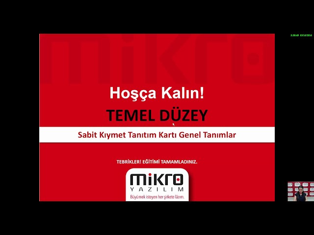 Mikro Yazılım Sabit Kıymet Tanıtım Kartı Genel Tanımlar Eğitimi
