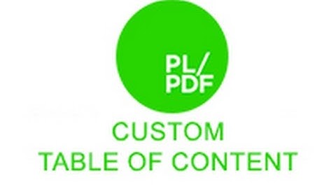 How to create custom table of content page in PL/PDF
