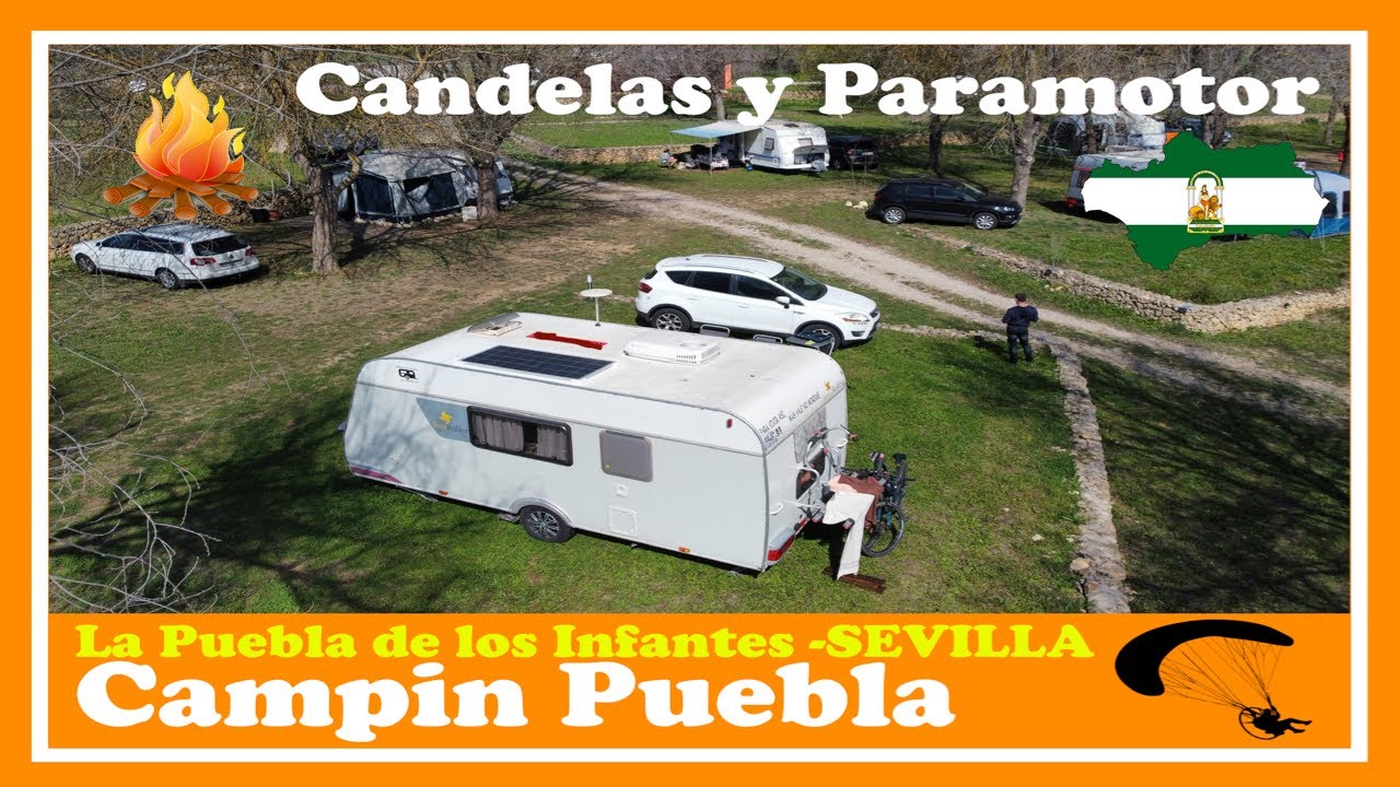 Campin Puebla junto un lago La Puebla de los Infantes-SEVILLA