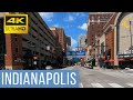 Indianapolis Driving 4K - USA: Downtown, IUPUI Campus