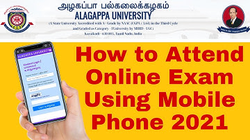 how to attend Alagappa university online exam in mobile 2021 /tips & tricks/tamil/easy way
