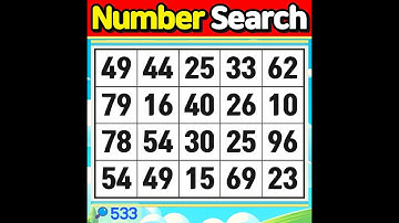 Number Search #533 You haven’t tried it yet?【Match | brain game | puzzle 】