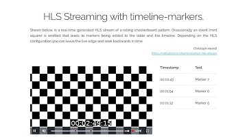 HLS real-time seekable streaming with dynamic marker support