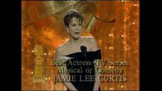 Jamie Lee Curtis Wins Best Actress TV Series Musical or Comedy - Golden Globes 1990