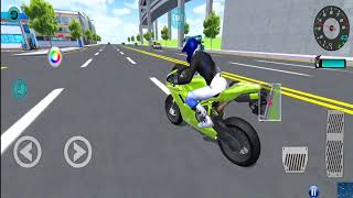 Police Officer Gas Station Oil Repair Motorbike Night Game Play.... screenshot 4