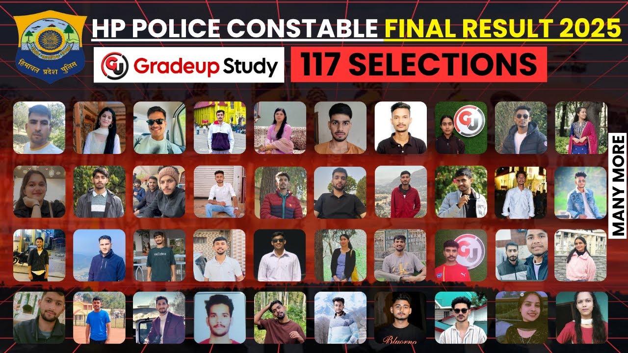HP Police Constable 2025 | 117 Students Selected | Gradeup Study ने रचा इतिहास