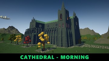 Low Poly - Cathedral - morning scene -  Unreal Engine Package
