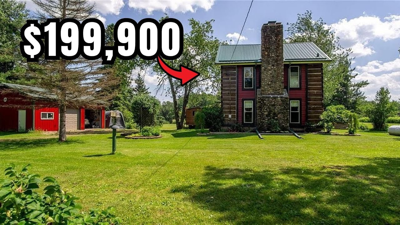 Rustic Dream Log Home on 5 Acres – Only $199K!