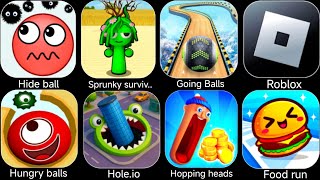 Going Balls,Sprunky survival,Hide Ball,Roblox,Food run,Hole.io,Hungry balls,Hopping heads. screenshot 3